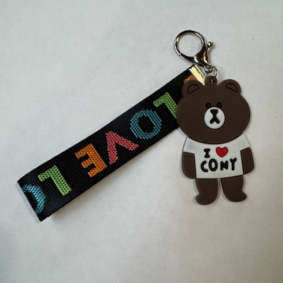 Brown Bear Keychain with LOVE Strap - Picture 1 of 2